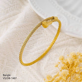 Gold nail bracelet